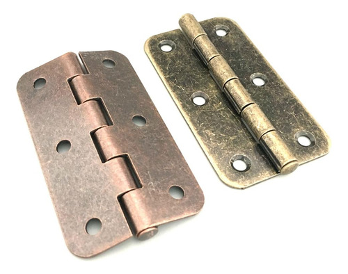 5 Juego De Mini Bisagras De Latón Antiguo Para 5 Piezas