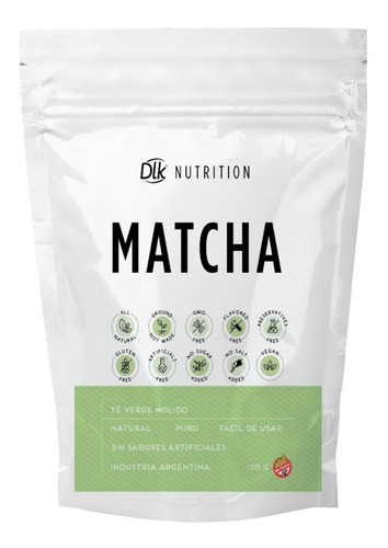 Imagen 1 de 1 de Té Matcha Puro 120gr Dlk Nutrition