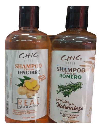 2 Shampoo Ingredientes Naturales Jengibre Romero