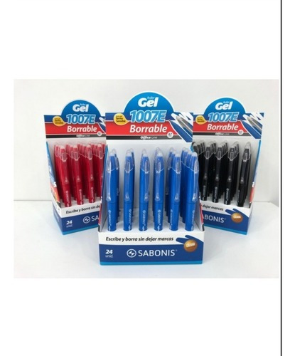 24 Boligrafo Gel Borrable Con Tapa Sabonis Br-1007e Color de la tinta Azul Color del exterior Azul