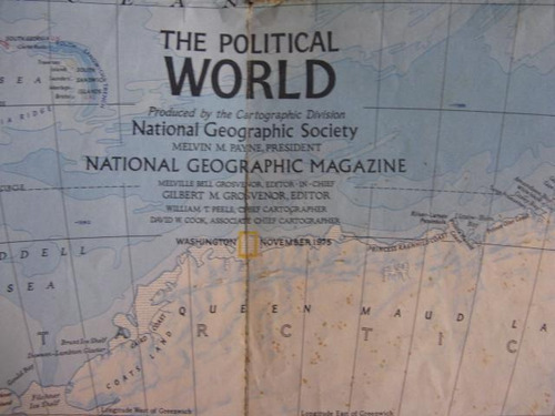 Mercurio Peruano: Mapa Nat Geographic Mundo 11-1975 F4 L175
