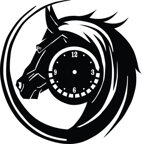 Reloj De Caballo En Madera