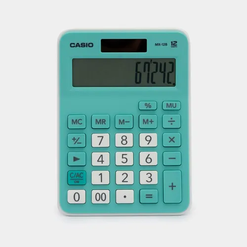 Calculadora Casio Mx-12b Verde De 12 Dígitos