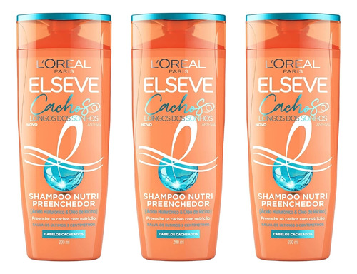 Shampoo Elseve 200ml Cachos Dos Sonhos - Kit C/ 3un