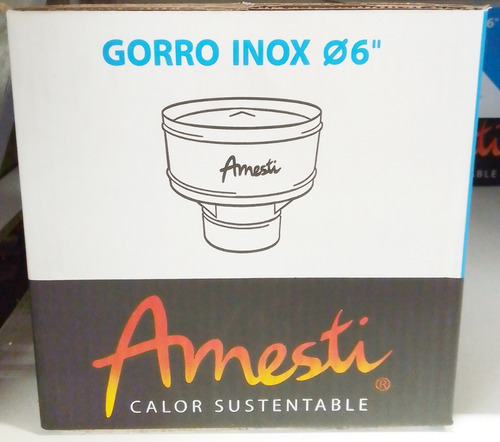 Gorro Acero Inox Estufa Leña Amesti Envio Gratis