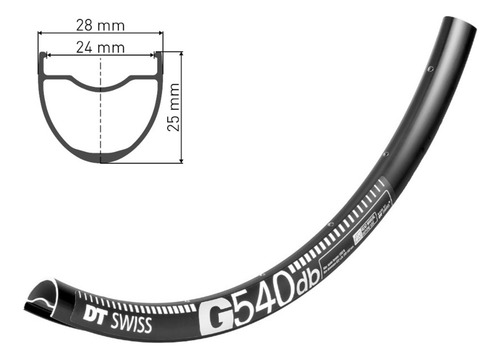 Llanta Dt Swiss G540 Db 700c 28h Disc