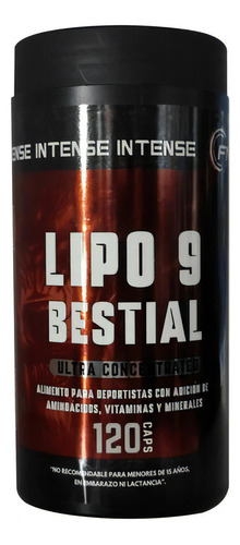 Lipo 9 Bestial 120 Cápsulas Ultra Concentrated Fnl Sabor Sin