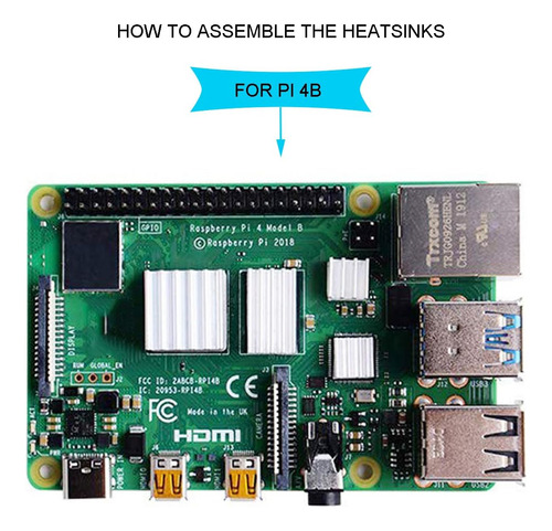 Dkardu 2 Pcs Para Ventilador Raspberry Pi 4, Ventilador De E