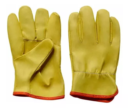 Guantes Mixto Carnaza Amarillo y Vaqueta Sencillo