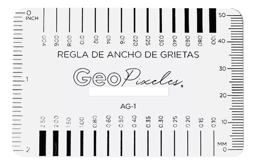 Regla Para Medir Ancho De Grietas   - Geopixeles