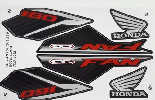 Adesivos Moto Honda Cg Fan 160 2018 2019 2020 Faixa Vermelho