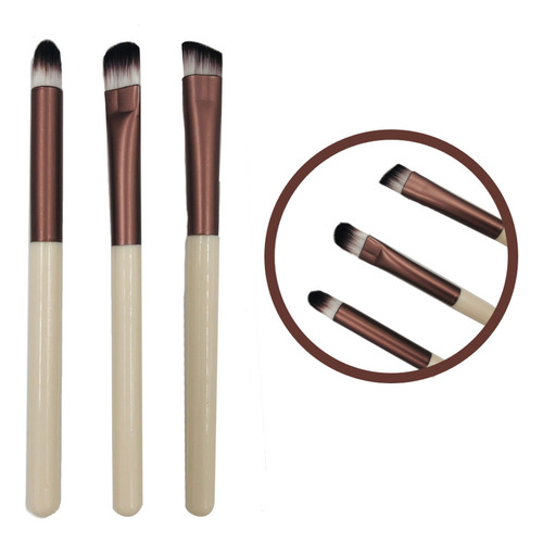 Kit Pincéis De Maquiagem Embalagem Com 5 Unidades My Girl Cor Marrom-claro