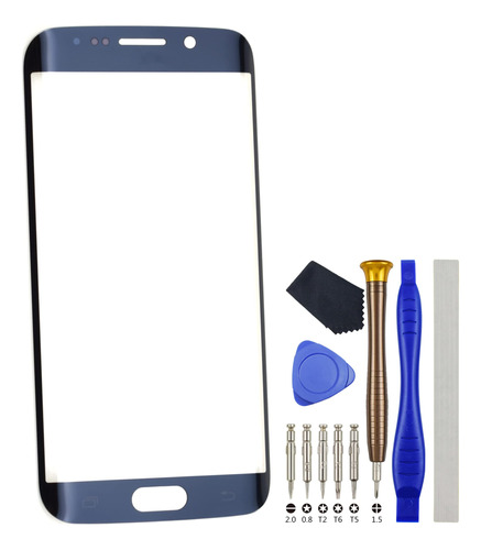 Cubierta Cristal Repuesto Para Samsung Galaxy S6 Edge Black