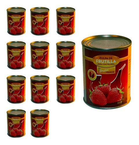 Imagen 1 de 6 de Pulpa Frutilla Stapler 880gs 12 Unidades. Quirino Bebidas