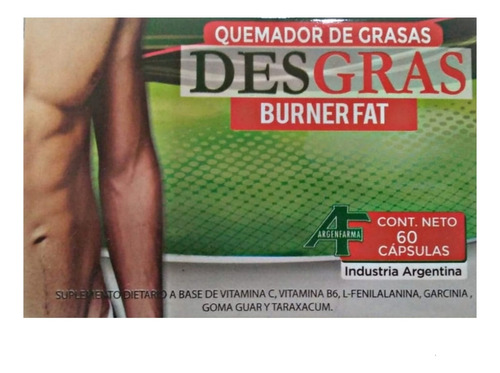 (2 Cajas X 60) Desgras Burner Fat Quemador Grasa Suplemento