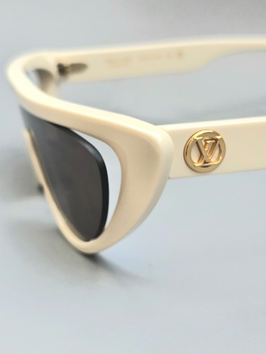 Lentes De Sol Lv Louis Vuitton Split Cat Eye Originales Marrón Claro Blanco Café Blanco Blanco (Usado)