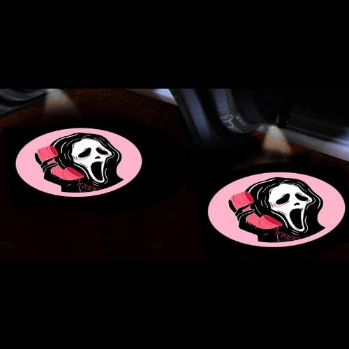 Proyector De Luz De Puerta De Coche Pink Ghost Funny Skull F