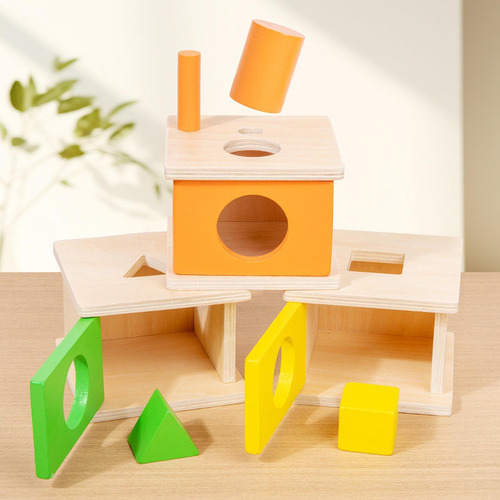 Caja De Permanencia De Objetos Toy Educational Toy Naranja