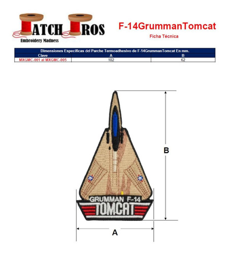 Bordado Parche Adhesivo Resistente, Mxgmc-002, 2 Parches, F-