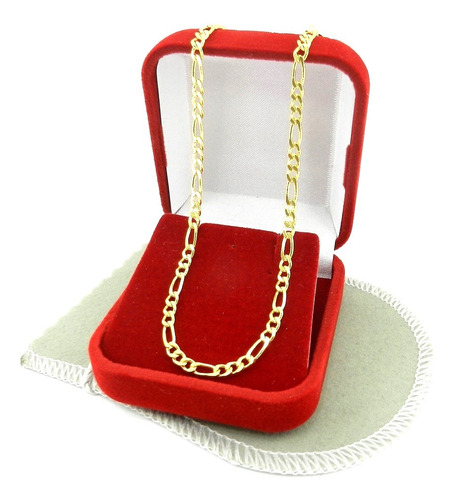 Pulseira Masculina 24cm 3mm Largura Folheado Ouro Pl475 Comprimento 24 Cm Cor Dourado Diâmetro 0