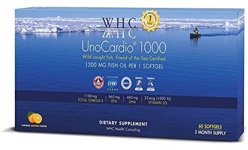 Whc, Óleo De Peixe Unocardio 1000, 1300 Mg De Óleo De Peixe