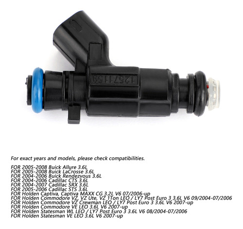 Inyectores De Combustible Para Cadillac Cts Srx 3.6 L V6 028