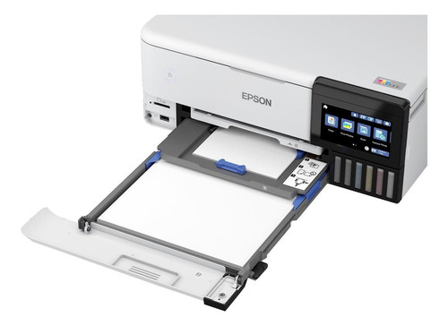 Imagen 6 de 8 de Impresora a color multifunción Epson EcoTank L8160 con wifi blanca y negra 220V