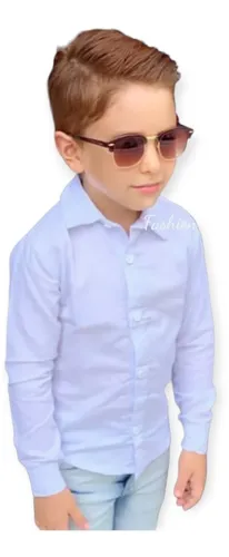 Camisa social branca infantil cheap masculina