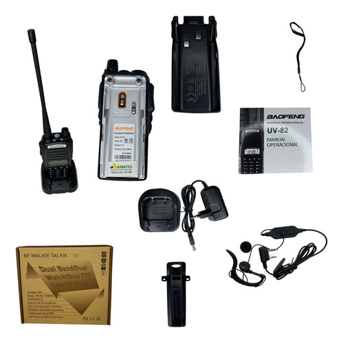 Kit 30 Rádios Comunicador Baofeng Walkie Talkie Uhf/vhf Uv82
