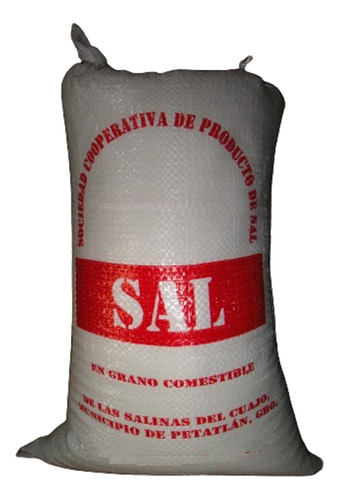 Sal Comestible 100% Natural De Mar 20 Kilos De Guerrero