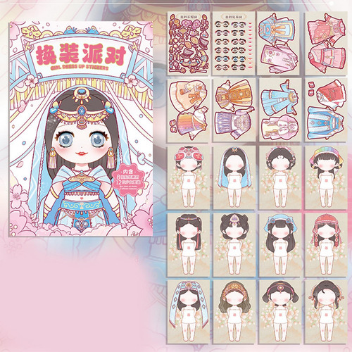 4pcs Make A Face Sticker Books, Faça Seus Estilo A
