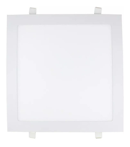 Luminária Quadrado Plafon Embutir Slim 24w 3000k Led - 056 Estrutura Branco 127/220V