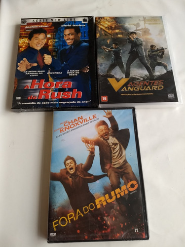 Dvd A Hora Do Rush + Agentes Vanguard + Fora De Rumo