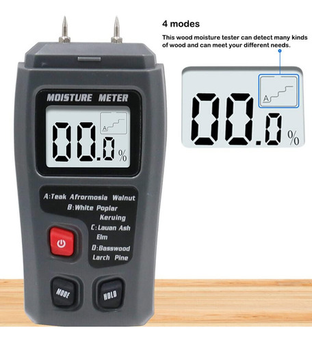 Detector Portátil De Vazamento De Água Com Higrômetro Lcd