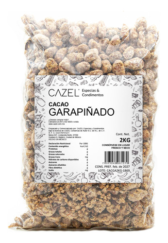 Cacao Garapiñado Azúcar Mascabado 2 Kg + Envío Gratis