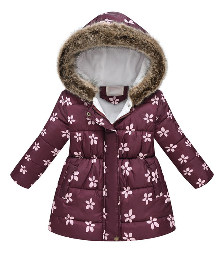 Chaqueta P Para Bebés Pequeños Con Estampado Floral, Parkas,