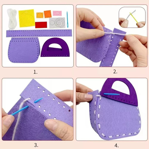 Yo New T Kit De Costura De Bolsas Toy 14 Bolsas Montessori