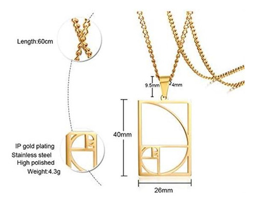 Hisatan Unisex Acero Inoxidable Chapado En Oro Geometría Fib