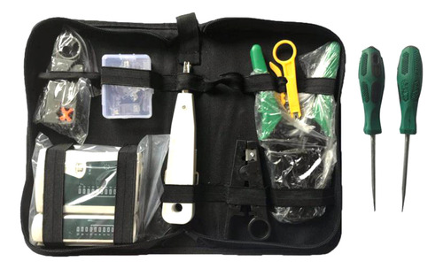 Kit De Herramientas De Red Lan 9 En 1: Probador, Engarzador,