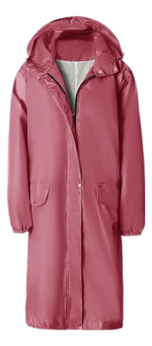 Saphirose - Impermeable Largo Con Capucha Para Mujer