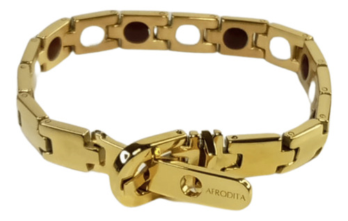 Pulsera Magnética Saludable Dorado Ysmgb-37