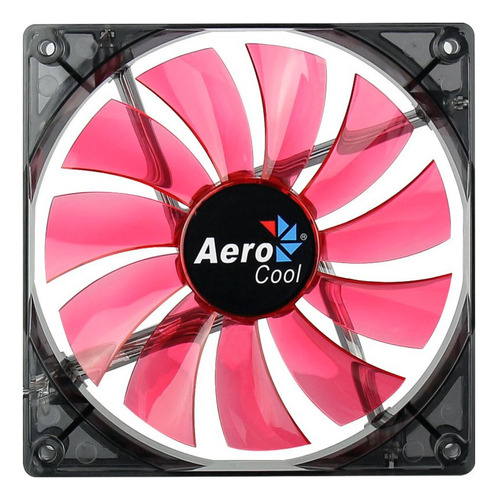 Fan Para Gabinete Lightining Vermelho 140mm Aerocool