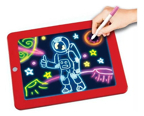 Pizarra Magica Led Magic Sketchpad Colores Plumones Niños