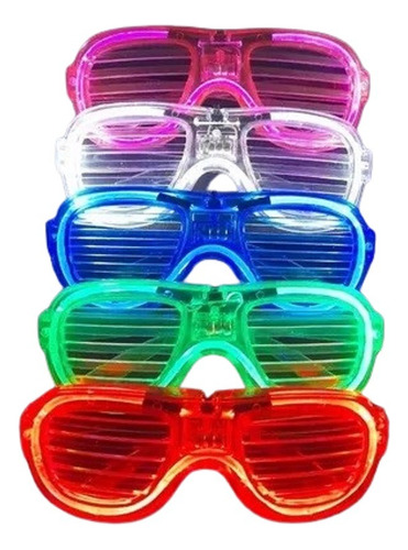 12 Cotiglobo Transparente C/ Led + Anteojo Flogger Neon X 12