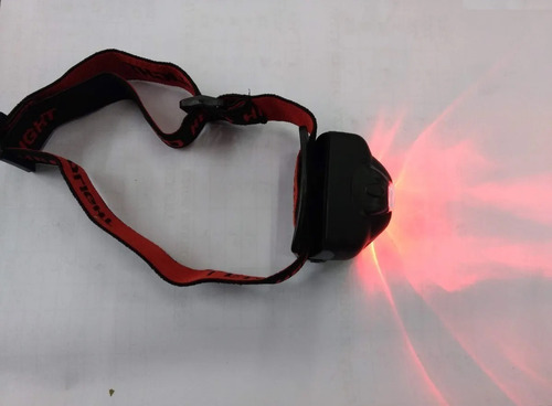 Imagen 5 de 9 de Linterna Táctica Minero Cabeza Vincha Militar C/ Led Rojo 3w