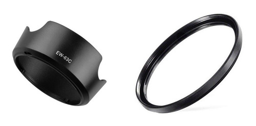Imagen 1 de 6 de Parasol Ew-63c Para Lente Canon 18-55mm Is Stm + Uv 58mm