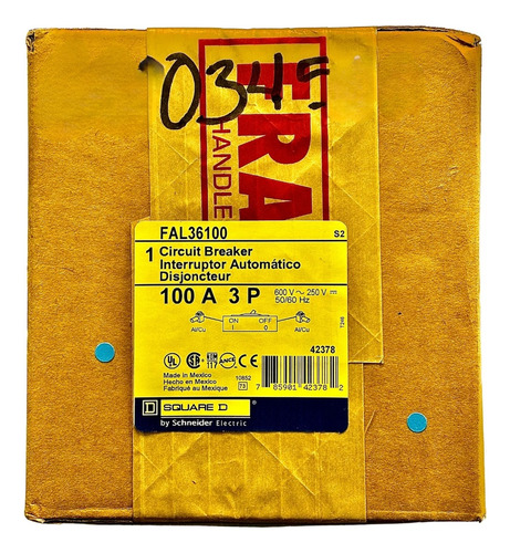Square D Fal36100 Interruptor Automático 100a 3p