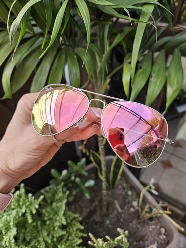 Lentes Ray Ban Aviator Rosa Nuevo.