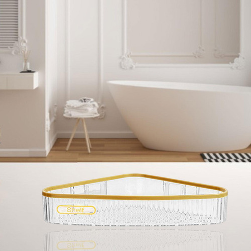 Estante De Baño De Esquina De Montaje En Pared Transparente