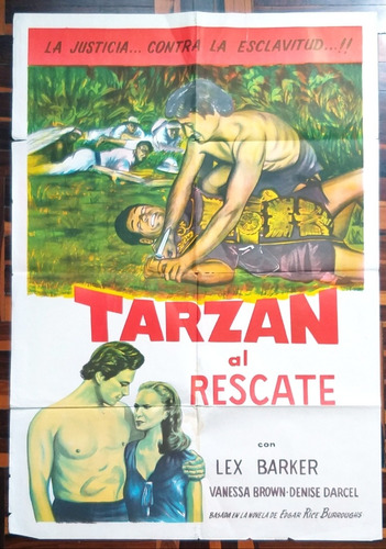 Poster Vintage Tarzan Al Rescate Pelicula Años 50 